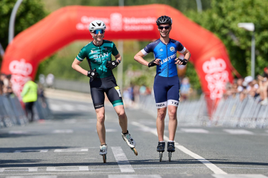 Foto de la maratón P2P de patinaje Pamplona-Puente la Reina.