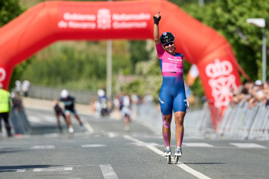 Foto de la maratón P2P de patinaje Pamplona-Puente la Reina.