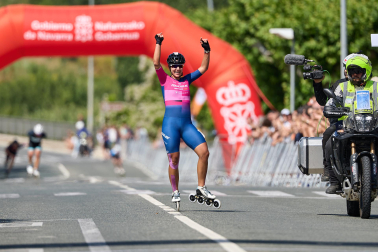 Foto de la maratón P2P de patinaje Pamplona-Puente la Reina.