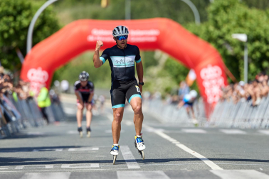 Foto de la maratón P2P de patinaje Pamplona-Puente la Reina.
