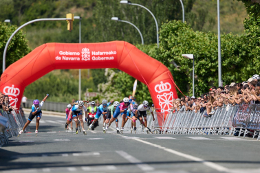 Foto de la maratón P2P de patinaje Pamplona-Puente la Reina.