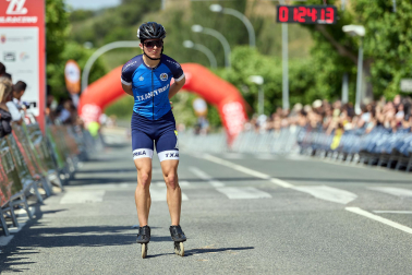 Foto de la maratón P2P de patinaje Pamplona-Puente la Reina.