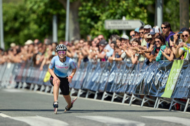 Foto de la maratón P2P de patinaje Pamplona-Puente la Reina.