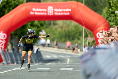 Foto de la maratón P2P de patinaje Pamplona-Puente la Reina.