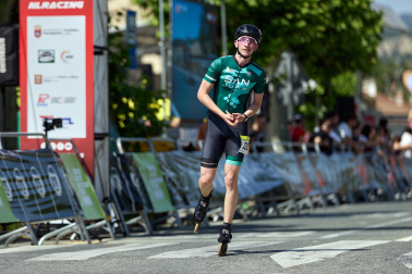 Foto de la maratón P2P de patinaje Pamplona-Puente la Reina.