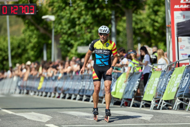 Foto de la maratón P2P de patinaje Pamplona-Puente la Reina.