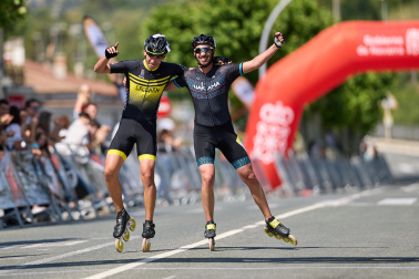 Foto de la maratón P2P de patinaje Pamplona-Puente la Reina.