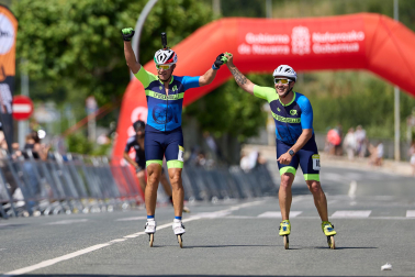Foto de la maratón P2P de patinaje Pamplona-Puente la Reina.