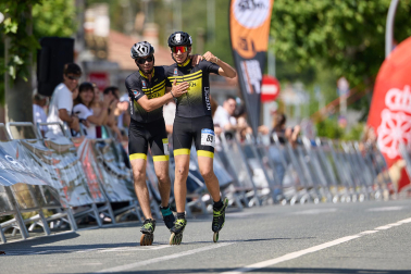 Foto de la maratón P2P de patinaje Pamplona-Puente la Reina.