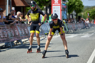 Foto de la maratón P2P de patinaje Pamplona-Puente la Reina.