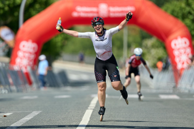 Foto de la maratón P2P de patinaje Pamplona-Puente la Reina.