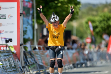 Foto de la maratón P2P de patinaje Pamplona-Puente la Reina.