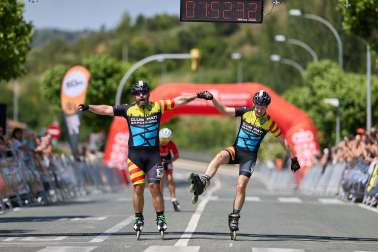 Foto de la maratón P2P de patinaje Pamplona-Puente la Reina.