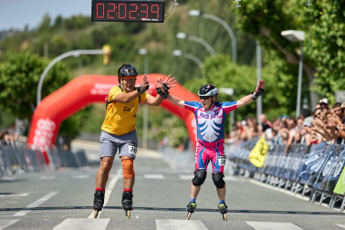 Foto de la maratón P2P de patinaje Pamplona-Puente la Reina.