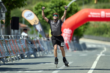 Foto de la maratón P2P de patinaje Pamplona-Puente la Reina.