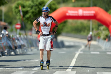 Foto de la maratón P2P de patinaje Pamplona-Puente la Reina.