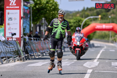 Foto de la maratón P2P de patinaje Pamplona-Puente la Reina.