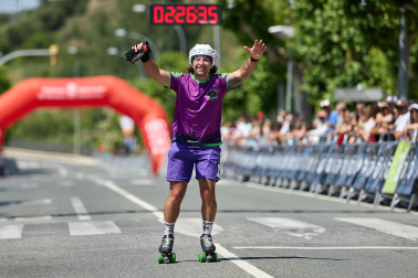 Foto de la maratón P2P de patinaje Pamplona-Puente la Reina.