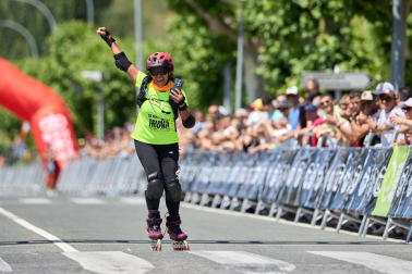 Foto de la maratón P2P de patinaje Pamplona-Puente la Reina.