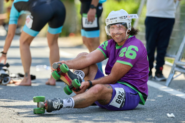 Foto de la maratón P2P de patinaje Pamplona-Puente la Reina.