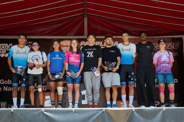 Foto de la maratón P2P de patinaje Pamplona-Puente la Reina.