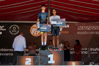 Foto de la maratón P2P de patinaje Pamplona-Puente la Reina.