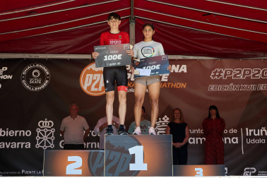 Foto de la maratón P2P de patinaje Pamplona-Puente la Reina.