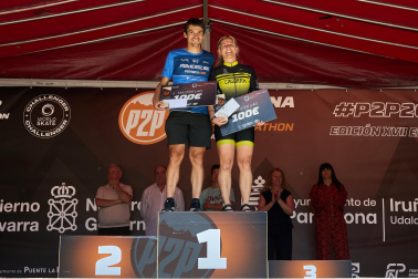 Foto de la maratón P2P de patinaje Pamplona-Puente la Reina.