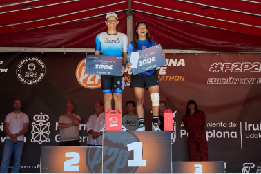 Foto de la maratón P2P de patinaje Pamplona-Puente la Reina.
