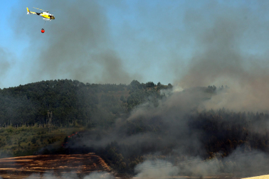 Fotos del incendio en la Cendea de Olza este lunes 15 de junio