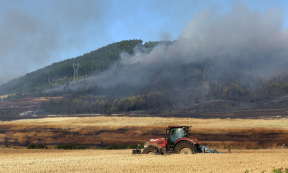 Fotos del incendio en la Cendea de Olza este lunes 15 de junio