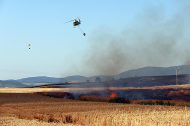Fotos del incendio en la Cendea de Olza este lunes 15 de junio