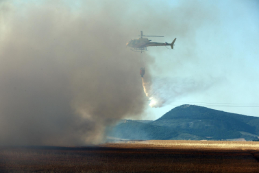 Fotos del incendio en la Cendea de Olza este lunes 15 de junio