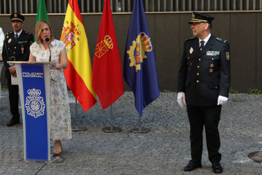 Fotos del homenaje de la Policía Nacional a las víctimas de ETA en Pamplona.