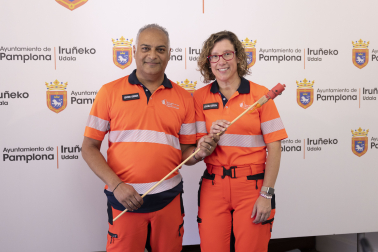 Foto de los lanzadores del chupinazo de San Fermín 2026, los sanitarios de la subdirección de Urgencias