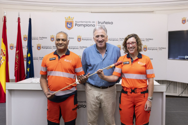 Foto de los lanzadores del chupinazo de San Fermín 2026, los sanitarios de la subdirección de Urgencias