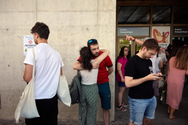 Foto de la OPE de maestros en la Universidad Pública de Navarra.