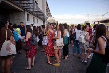 Foto de la OPE de maestros en la Universidad Pública de Navarra.