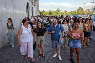 Foto de la OPE de maestros en la Universidad Pública de Navarra.
