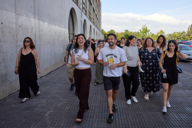 Foto de la OPE de maestros en la Universidad Pública de Navarra.