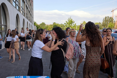 Foto de la OPE de maestros en la Universidad Pública de Navarra.