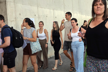 Foto de la OPE de maestros en la Universidad Pública de Navarra.