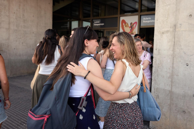 Foto de la OPE de maestros en la Universidad Pública de Navarra.