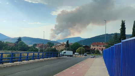 Fotos del incendio al norte del monte San Cristóbal