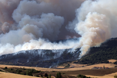 Foto del incendio al norte del monte San Cristóbal