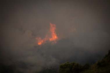 Fotos del incendio al norte del monte San Cristóbal