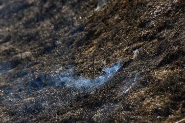 Fotos del incendio en Ezcabarte al norte del monte San Cristóbal