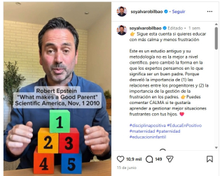 Álvaro Bilbao en una de sus últimas publicaciones en Instagram
