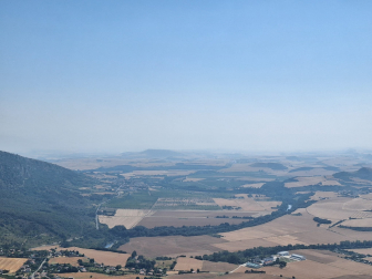 Nube de humo sobre Pamplona desde Etxauri.