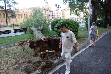 Fotos de la tormenta de este sábado por la tarde en Pamplona